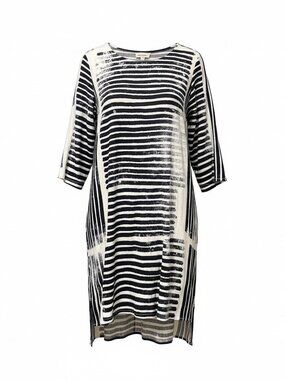 Poetry Size 14 Blue / Cream Tunic Dress